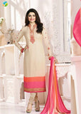 BEIGE KASEESH SILKINA ROYAL CREPE 9 PARTY WEAR SUIT - Asian Party Wear