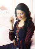 NAVY BLUE KASEESH PARTY WEAR SUIT - Asian Party Wear