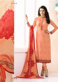 KS-5378 ORANGE KASEESH SILKINA FRENCH CREPE PARTY WEAR SUIT - Asian Party Wear