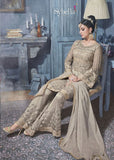 S-86 GREY SYBELLA HEAVY EMBROIDERED WEDDING WEAR DRESS - Asian Party Wear