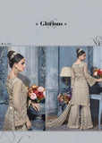 S-86 GREY SYBELLA HEAVY EMBROIDERED WEDDING WEAR DRESS - Asian Party Wear