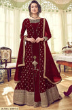 RED GEORGETTE INDIAN JACKET STYLE PARTY WEAR - Asian Party Wear