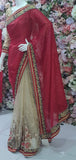 Red & Gold Indian Pakistani Designer Saree - Asian Party Wear