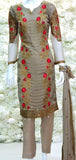 MEHNDI BROWN GULBANO PAKISTANI PARTY WEAR SALWAR SUIT - Asian Party Wear