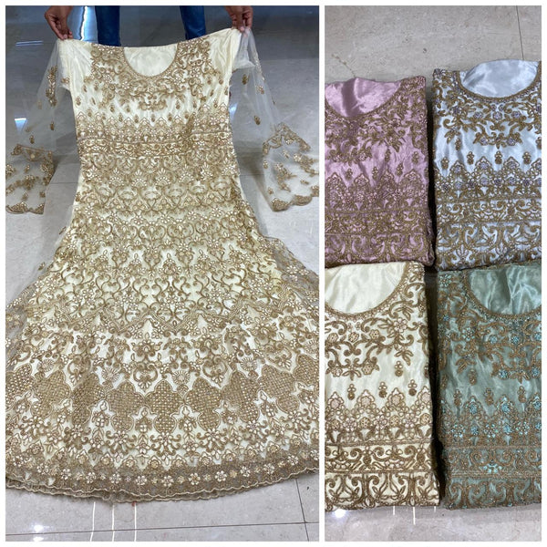 BRIDAL RECEPTION WEDDING DRESSES (6 colours) - Asian Party Wear