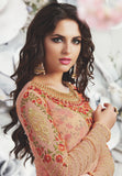 PEACH DRESS PARTY WEAR SALWAR SUIT - Asian Party Wear