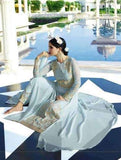 Sky Blue Indian Salwar Suit Fancy Wedding Dress - Asian Party Wear