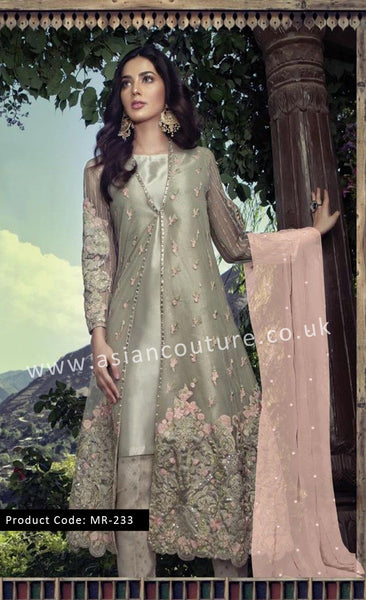 PAKISTANI PARTY & WEDDING JACKET STYLE SALWAR SUIT - Asian Party Wear