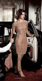 ZHR5117 BEIGE COLOUR HEROINE PRIYANKA CHOPRA STYLISH DRESS - Asian Party Wear