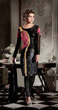 AHR5119 BLACK COLOUR HEROINE PRIYANKA CHOPRA STYLISH SEMI STITCHED DRESS - Asian Party Wear