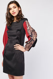 LEOPARD PRINT SLEEVE READYMADE SHIFT DRESS - Asian Party Wear