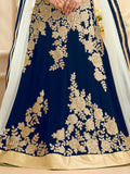 White & Blue Heavy Lehenga Indian Wedding Dress - Asian Party Wear