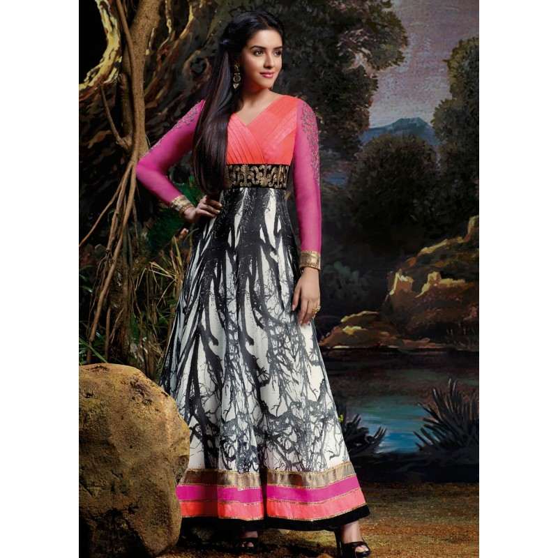 black and pink indian dress Black indian dress