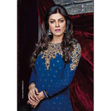 Snorkel Blue AV7819 Stunning Avon With Sushmita Wedding Wear - Asian Party Wear