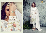 B4002 MUMTAZ SAJAWAT WHITE SALWAR KAMEEZ - Asian Party Wear