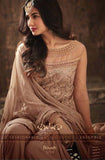 BEIGE INDIAN BEST SELLING GHARARA SUIT SEMI-STITCHED ( DELIVERY IN 2 WEEKS ) - Asian Party Wear