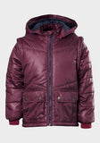 Burgundy Boys Designer Convertible Jacket / Gilet - Asian Party Wear