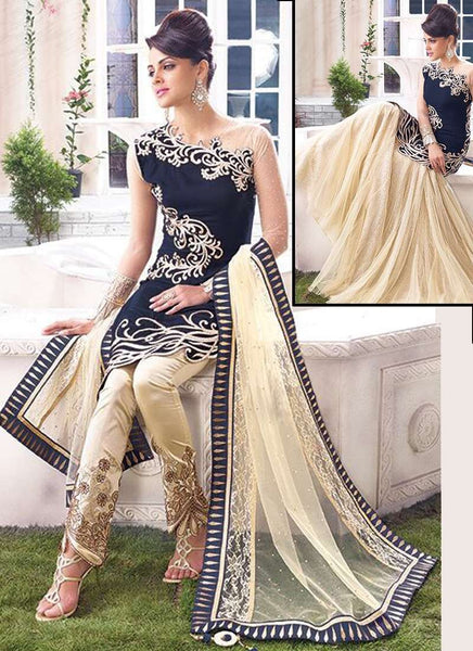 Black and Gold ZOYA EMPRESS SPLASH VELVET LENGHAS DRESSES (replica) - Asian Party Wear