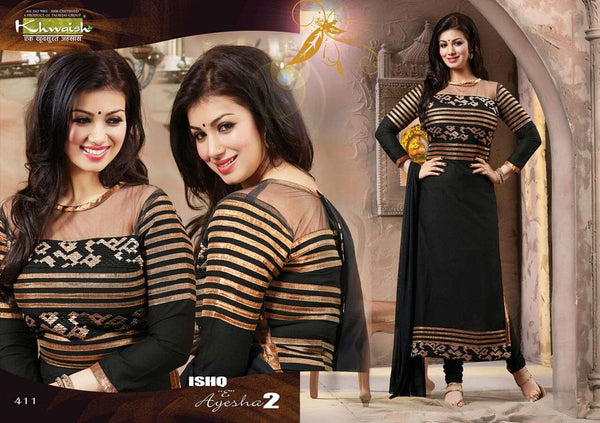 Black AYESHA TAKIA PARTY WEAR SHALWAR KAMEEZ - Asian Party Wear