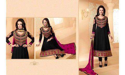 Black Zisa Designer Party Anarkali Suit - Asian Party Wear