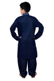 NAVY BLUE READY MADE BOYS WEAR SHALWAR KAMEEZ - Asian Party Wear