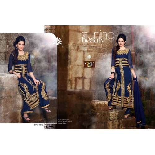 Blue ROLEX PALAZZO PARTY WEAR DESIGNER DRESS - Asian Party Wear