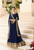 Navy Blue Floor Length Kaseesh Prachi Desai Anarakli Dress - Asian Party Wear