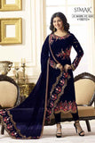 BLUE SIMAR REENAZ AYESHA TAKIA PARTY WEAR ELEGANT SALWAR SUIT - Asian Party Wear