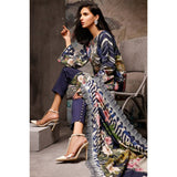 Royal Blue Printed Lawn Pakistani Salwar Suit - Asian Party Wear