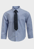 Sky Blue Boys Designer Shirt with Tie - Asian Party Wear