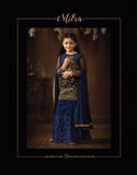 8073 NAVY BLUE KARMA HEAVY GOLD EMBROIDERED WEDDING WEAR DESIGNER LEHENGA FOR YOUNG GIRLS - Asian Party Wear