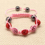 CHILDREN CRYSTAL BALL BRACELET (6 COLOURS, WHITE/PINK/ THREADED) - Asian Party Wear