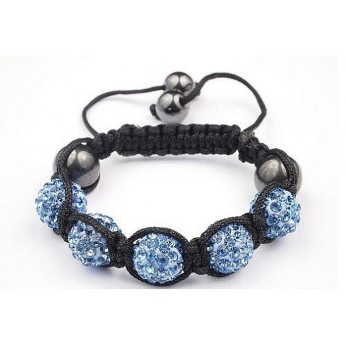 LIGHT BLUE CHILDREN CRYSTAL BALL BRACELET - Asian Party Wear