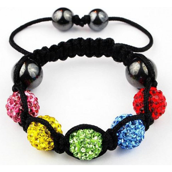 MULTI-COLOURED CHILDREN CRYSTAL BALL BRACELET - Asian Party Wear