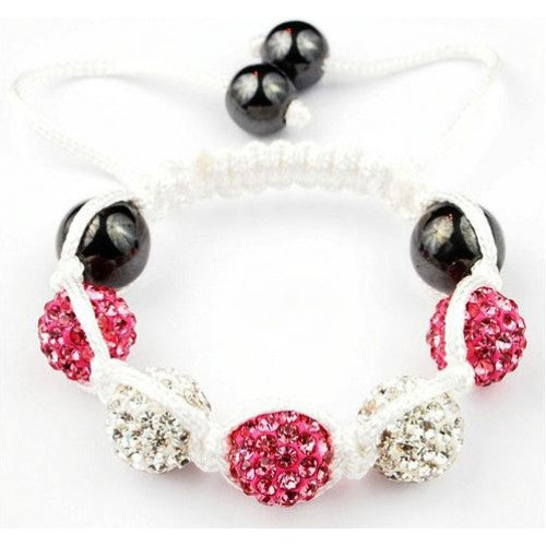 CUTE PINK AND SILVER CHILDREN BALL BRACELET FOR A LITTLE PRINCESS - Asian Party Wear