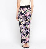 Contrast Insert Floral Summer Wear Trouser - Asian Party Wear