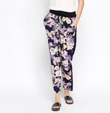 Contrast Insert Floral Summer Wear Trouser - Asian Party Wear