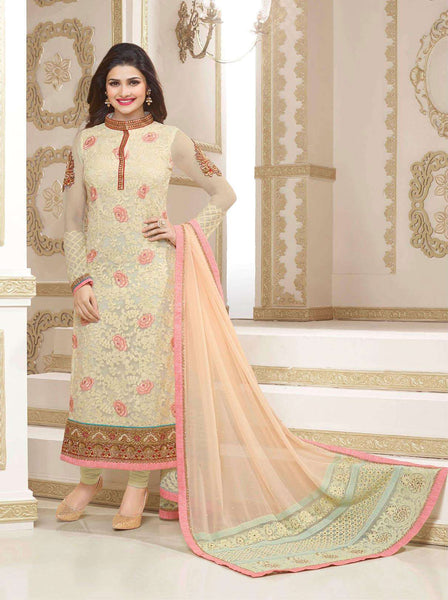 Cream Prachi Desai Kaseesh 7 Party Wear Salwar Kameez KA2582 - Asian Party Wear