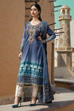 D1804-A BLUE MARIA B LUXURY READY TO WEAR SPRING LAWN SUIT - Asian Party Wear