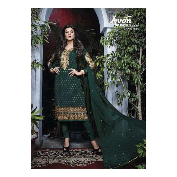 Dark Green Sushmita Wedding Wear Salwar Suit - Asian Party Wear