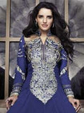 ZCM11003 Blue Zoya Colour Maxi Suit - Asian Party Wear