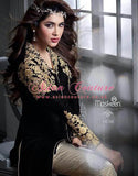 ZM2606 BLACK MASKEEN MAISHA DESIGNER SUIT - Asian Party Wear