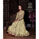 Gold Mohini Evening Wear Anarkali Gown - Asian Party Wear