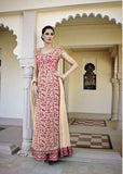 FL-7327 Beige And Pink Nargis Fakhri Dress - Asian Party Wear