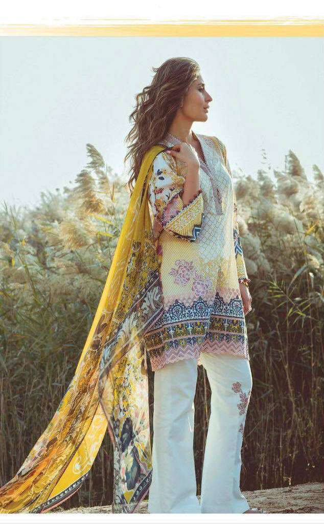 FM10 KAREENA KAPOOR STYLISH SPRING SUMMER LAWN SUIT