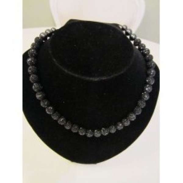 Full New Black Real Crystal Necklace - Asian Party Wear