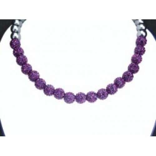 Full New Purple Real Crystal Necklace - Asian Party Wear