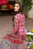 Rust Brown Khaadi Embroided Shirt with Shalwar & Dupatta - Asian Party Wear