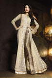 6201 CREAM GLOSSY MALAIKA ARORA KHAN WEDDING WEAR GEORGETTE SUIT - Asian Party Wear