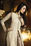 6201 CREAM GLOSSY MALAIKA ARORA KHAN WEDDING WEAR GEORGETTE SUIT - Asian Party Wear